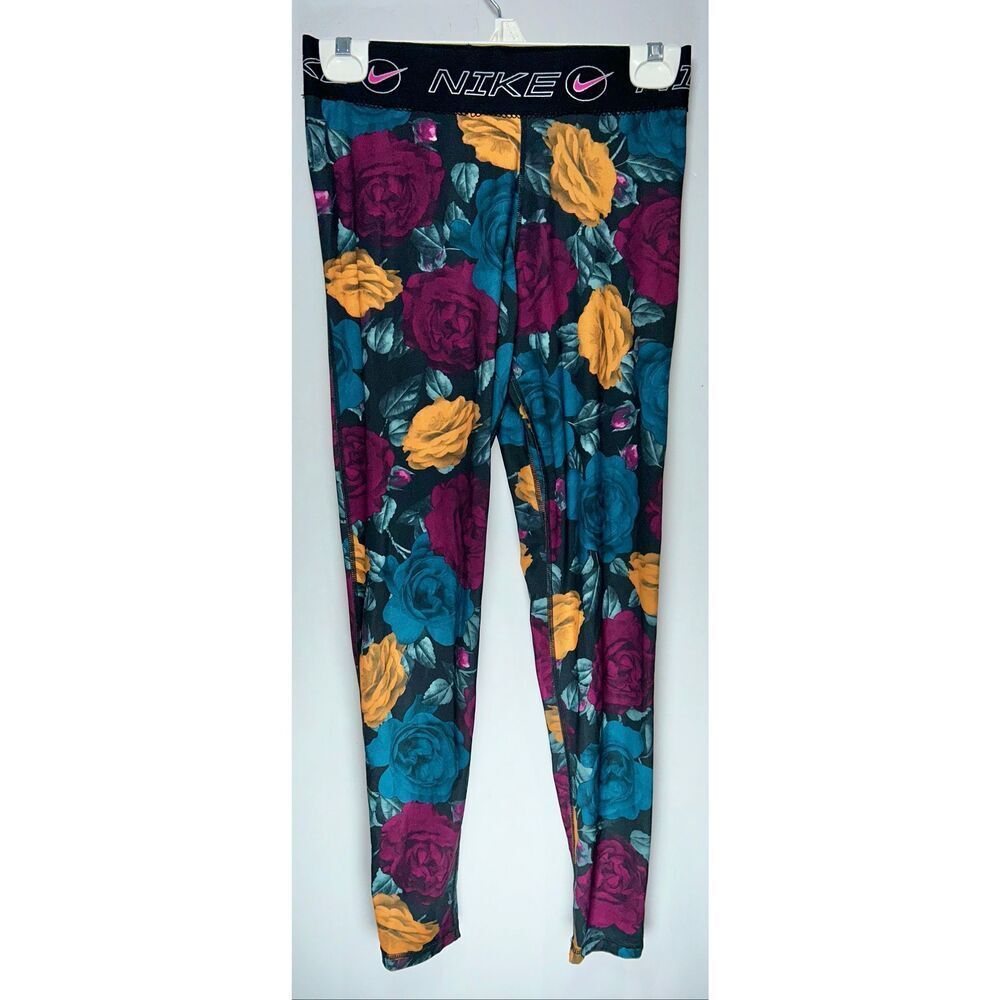 Nike floral leggings size medium